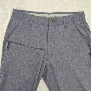 30x30 Under Armour Golf Pants Mens Heathered Gray Blue Straight Leg Casual Dress